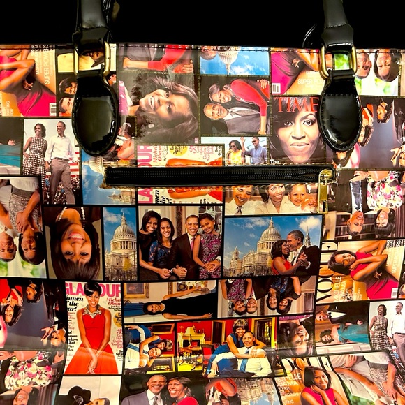 First Lady Michelle Obama glossy magazine cover tote bag. - Picture 4 of 6